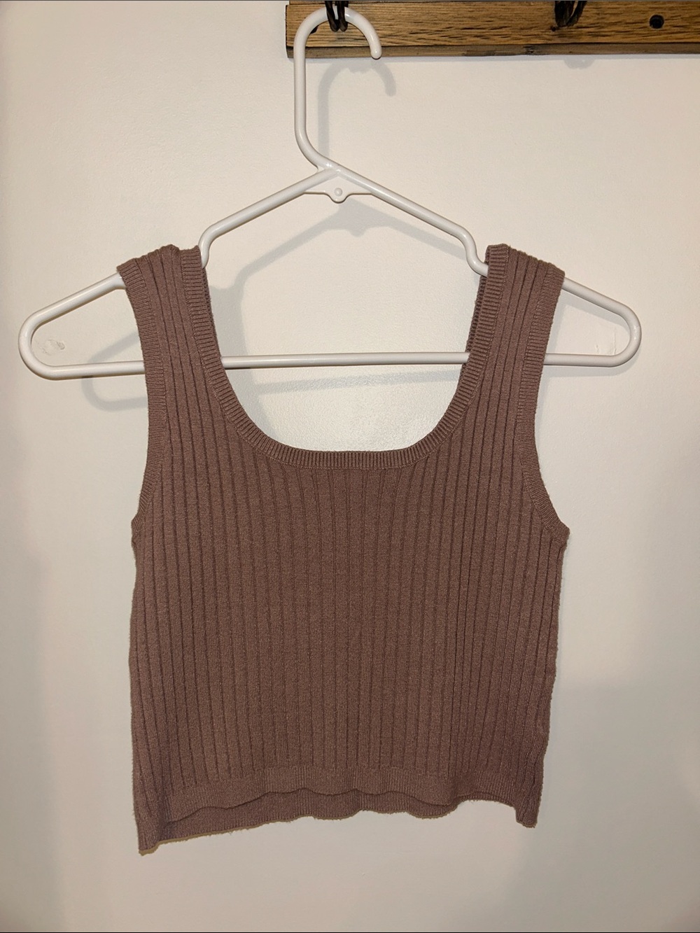 ribbed square neck tank